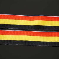 Custom Polyester Red / Yellow / Black Neck Woven Ribbon Lanyard With Any Holder For Sport Event